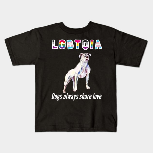 dogs will always share love lgbt Kids T-Shirt by lone8